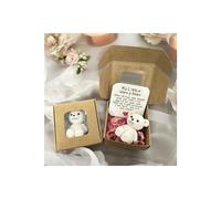 A Little Pocket Bear Hug, Little Bear in A Box, mini oso de peluche hecho a mano en caja, My Little Worry Bears, abrazo de ganchillo, regalos positivos de felpa de apoyo emocional (blanco 2.0)