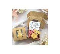 A Little Pocket Bear Hug, Little Bear in A Box, Mini oso de peluche hecho a mano en caja, My Little Worry Bears, abrazo de ganchillo, regalo positivo de felpa de apoyo emocional (amarillo)