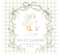 A Little Silly Goose Baby Shower Guest Book: Green Gingham Sign-In Book with Gift Tracker and Keepsake Pages