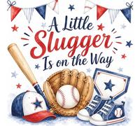 A Little Slugger Is on the Way: Baseball Baby Shower Guest Book for Wishes, Advice and Predictions