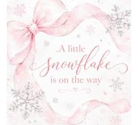 A Little Snowflake Is on the Way: Snowflake Baby Shower Guest Book With Wishes, Advice and Keepsake Pages