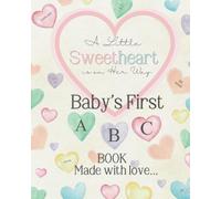 A Little Sweetheart Is On Her Way: Baby's First ABC Coloring Page Guest Book For Baby Shower in Valentine Heart Theme