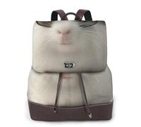 A little white mole wearing glasses Ladies Travel Fashion Back Pack,Casual backpack,Print Women's Leather Backpack for Work