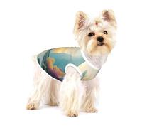 A Lively Little River - Ropa para mascotas con estampado de río pequeño para perros y gatos, pijama de algodón suave para perros, traje de gato, para chihuahuas, ropa de perro salchicha, ropa de