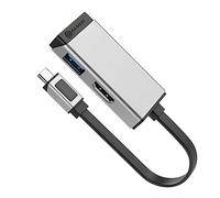 A-Logic, HUB 2 en 1 USB-C a HDMI 4K 60Hz y USB-A 3.2 Serie MagForce