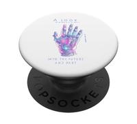 A Look into The Future Future Hand Cyber Scifi Design PopSockets PopGrip Adhesivo