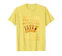 A los 75 años sigo Jugando con una baraja Completa - 75 cumpleaños Camiseta, Hombre, Limón, L