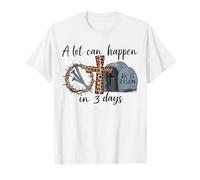 A Lot Can Happen in 3 Days Easter Christian Cita Camiseta