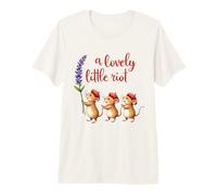 A Lovely Little Riot Cute Ratones Lavanda Caprichoso Animal Des Camiseta Premium