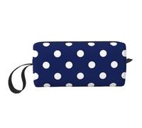 A Lunares Azul Marino, Bolsa de Maquillaje Bolsa de cosméticos Bolsa de artículos de tocador de Viaje portátil Bolsa de Maquillaje