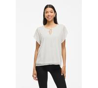 Vila VIEDEE C/S V-Neck Top/LC, Blanco Nieve., 38