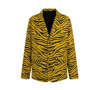 A&M Express Eddie Van Halen Tiger Stripe - Abrigo de algodón con estampado de cebra negra y amarilla, estilo rock unisex, Negro y amarillo., XXL