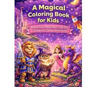 A Magical Coloring Book for Kids: A Brave Lion, a Wise Owl, a Little Girl, Dragons & Space Adventures