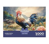 A Majestic Rooster with Vibrant Feathers 1000 Stück Stabiler Karton Puzzle Country Rooster Stressabbau Kreatives Spiel Puzzles Als Wohnaccessoires 70x50cm/1000pcs