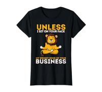 A Menos Que me Siente en tu Cara, Divertidos Leones de la Temporada de Leo Camiseta gráfica económica, Mujer, Negro, S