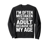 A menudo me confunden con un adulto debido a mi edad extraño Sudadera