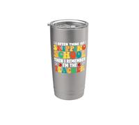 A menudo pienso en faltar a la escuela Profesor divertido Vaso térmico de acero inoxidable de doble pared