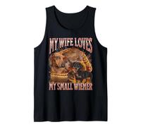 A mi esposa le encanta mi pequeña salchicha divertida y ofensiva Camiseta sin Mangas