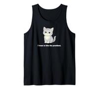 A mi Gato no le Gusta Que el Presidente quiera morderlo Gracioso Camiseta sin Mangas