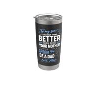A mi hijo, por ser tu madre, verte ser papá, amor de familia Vaso térmico de acero inoxidable de doble pared