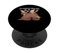 A Mi Lengua Le Gustas Pangolin PopSockets PopGrip Adhesivo
