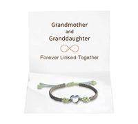 A mi nieta, pulseras y tarjetas conectadas para siempre, pulseras de piedra natural, regalos de joyería 12 pulsera, talla única, Otro, No es una piedra preciosa