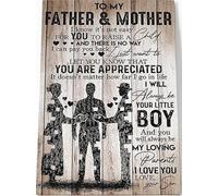 A mi padre y a mi madre: Sé que no es fácil para ustedes criar a un niño. Lienzo