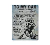 A mi papá, serás el papá más genial del mundo, póster de motocicleta, cartel de metal, estilo vintage, cartel de hojalata, carteles de pared para el hogar, bar, cafetería, cocina, garaje, jardín, gran