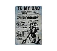 A mi papá, serás el papá más genial del mundo, póster de motocicleta, cartel de metal, estilo vintage, cartel de hojalata, carteles de pared para el hogar, bar, cafetería, cocina, garaje, jardín, gran