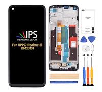 A-MIND Para Oppo A96 4G/Realme 8i/Realme 9i/Realme Narzo 50 Pantalla de repuesto táctil digitalizador LCD Display Full Assembly Kit de reparación con herramientas (con marco)