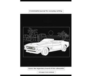 A minimalist journal for everyday writing: Guess the legendary brand of this silhouette. 100 pages lined notebook.