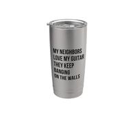 A mis vecinos les encanta mi guitarra y siguen golpeando las Vaso térmico de acero inoxidable de doble pared