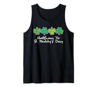 A Mitad de Camino del Día de Paddy, Día de San Patricio, Envejecido Vintage Camiseta sin Mangas