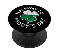 A Mitad de Camino del Día de Paddy, Día de San Patricio, Envejecido Vintage PopSockets PopGrip Adhesivo