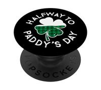 A Mitad de Camino del Día de Paddy, Día de San Patricio, Envejecido Vintage PopSockets PopGrip Adhesivo
