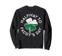 A Mitad de Camino del Día de Paddy, Día de San Patricio, Envejecido Vintage Sudadera