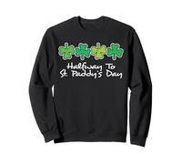 A Mitad de Camino del Día de Paddy, Día de San Patricio, Envejecido Vintage Sudadera