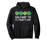 A Mitad de Camino del Día de Paddy, Día de San Patricio, Envejecido Vintage Sudadera con Capucha