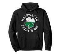 A Mitad de Camino del Día de Paddy, Día de San Patricio, Envejecido Vintage Sudadera con Capucha