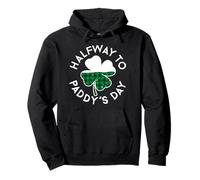 A Mitad de Camino del Día de Paddy, Día de San Patricio, Envejecido Vintage Sudadera con Capucha