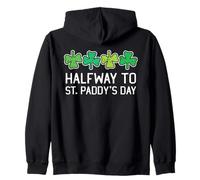 A Mitad de Camino del Día de Paddy, Día de San Patricio, Envejecido Vintage Sudadera con Capucha