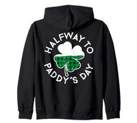 A Mitad de Camino del Día de Paddy, Día de San Patricio, Envejecido Vintage Sudadera con Capucha