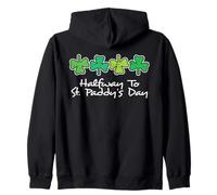 A Mitad de Camino del Día de Paddy, Día de San Patricio, Envejecido Vintage Sudadera con Capucha