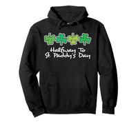 A Mitad de Camino del Día de Paddy, Día de San Patricio, Envejecido Vintage Sudadera con Capucha