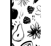 A mix of jasmin flowers, rose petals, small raspberries and half cut pears represented in a fun: Work Notebook, Funny Office Gift for Women, Coworker, Boss, Secret Santa Gag Gift (Blank Lined Journal)
