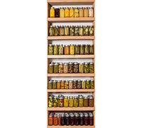 A.Monamour Pegatinas Decorativas de Puerta Autoadhesivo Gabinete De Estantes De Almacenamiento Con Frutas Y Verduras Conserva Conserva Vinilo para Puertas Mural PVC Pegatinas de Pared Foto Poster