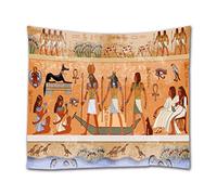 A.Monamour Tapices Antiguo Egipto Escena Dioses Y Faraones Historia Religiosa Jeroglíficos Egipcios Murales Impresión De Tela Colgar En La Pared Tapiz Mural De Pared Cortina Decoración Pared 180x230cm
