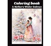 A Mother’s Winter Embrace: A Tender Watercolor Portrait of a Mother and Child Beneath a Snow lit Tree.