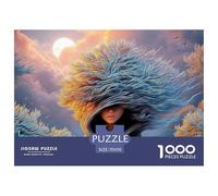 A Mysterious Woman with An Eerie Cloak 1000 Pieza Cartulina Premium Rompecabezas Premium Tree Woman Extremadamente Difícil Juguete De Cumpleaños Rompecabezas para Decoración del Hogar 70x50cm/1000pcs