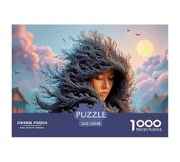 A Mysterious Woman with An Eerie Cloak 1000 Piezas Papel Ecológico Resistente Rompecabezas DIY Tree Woman Extremadamente Difícil Juguete De Cumpleaños Rompecabezas Regalos Para Familia Y Amigos 52x38c